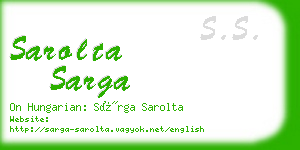 sarolta sarga business card